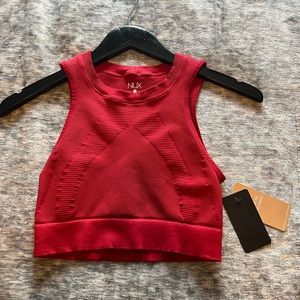 Cyclebar NUX high neck ribbed sports bra